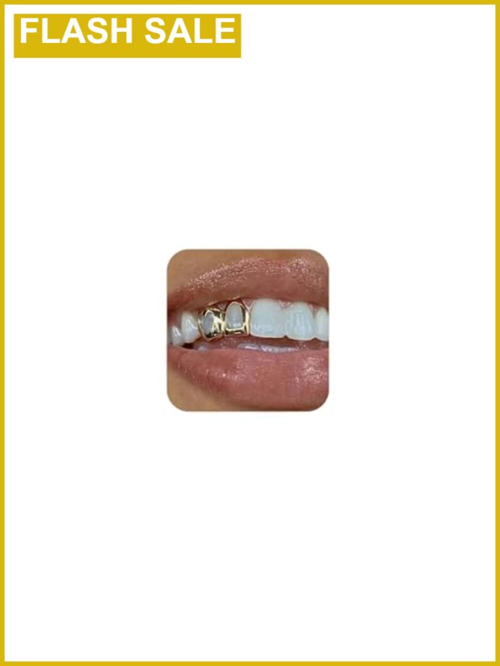 Gold Plated Teeth Grillz Alloy Tooth Cap Hip Hop Costume Jewelry